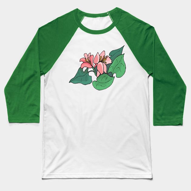 Flower Baseball T-Shirt by Flowerart1232